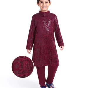 Little Prince Red Kurta Set (Boys)
