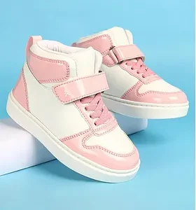 Pink & White High-Top Sneakers (Unisex)