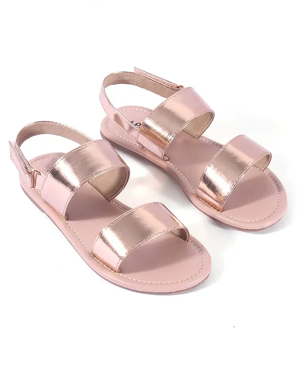 Rose Gold Strap Sandals for Girls