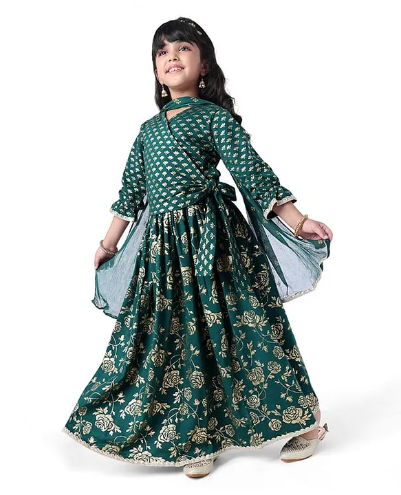 Royal Petal Lehenga Set (Girls)