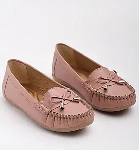 Pink Loafers with Bow for Girls